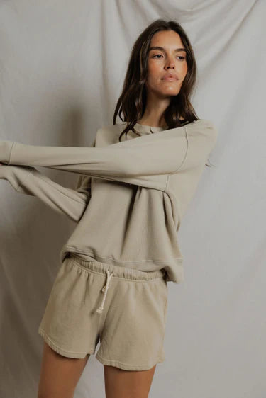 Tyler French Pullover Sweatshirt in Driftwood