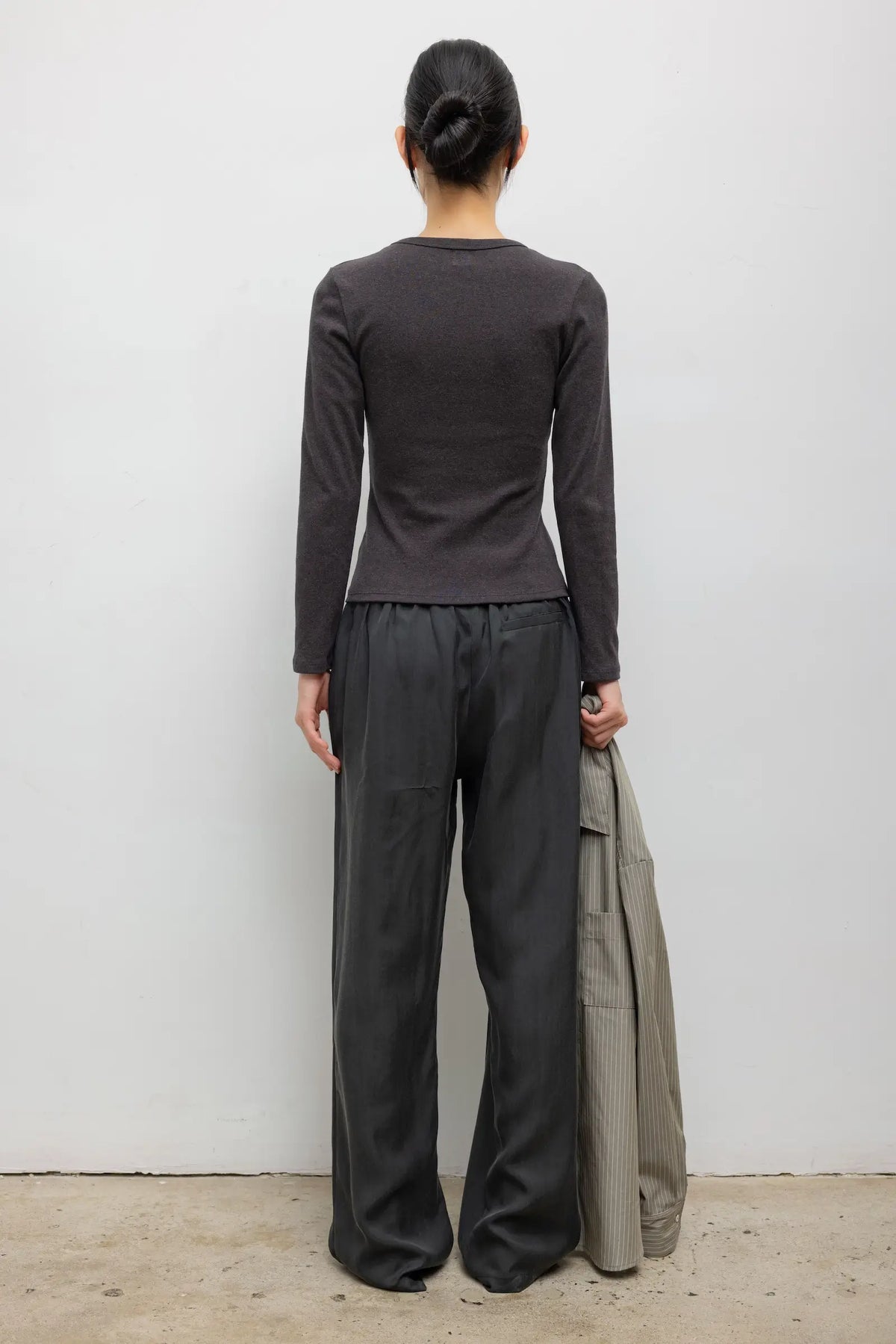 Nando Slim Fit Long Sleeve in Hickory Melange