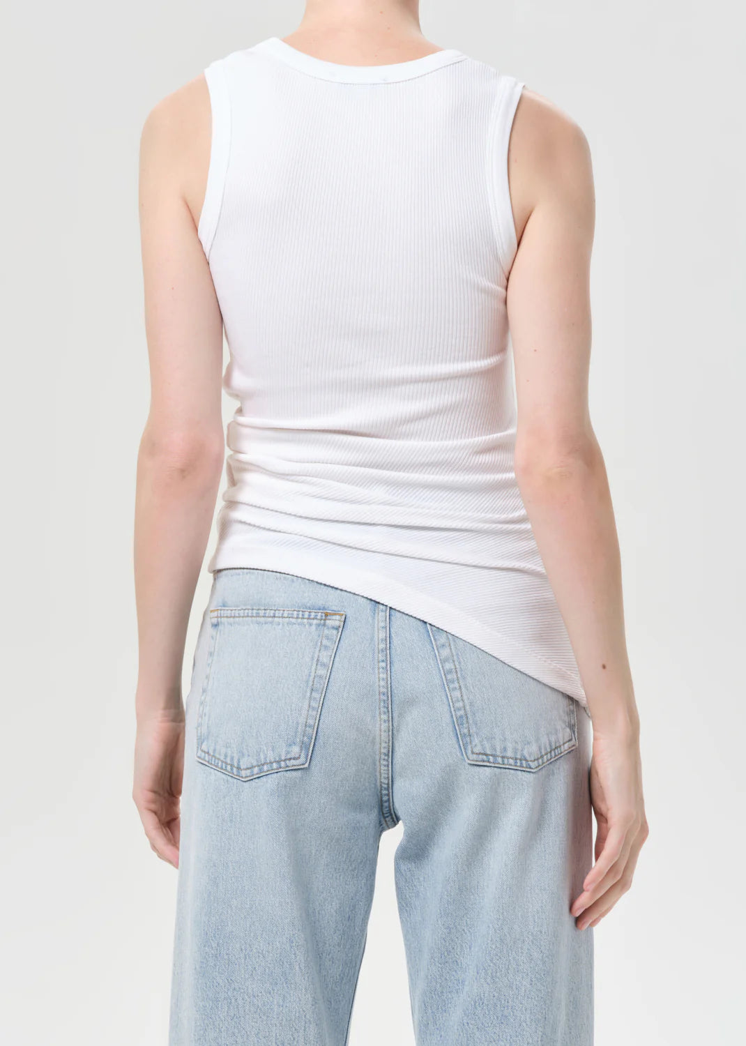 Twisted Poppy Tank in White