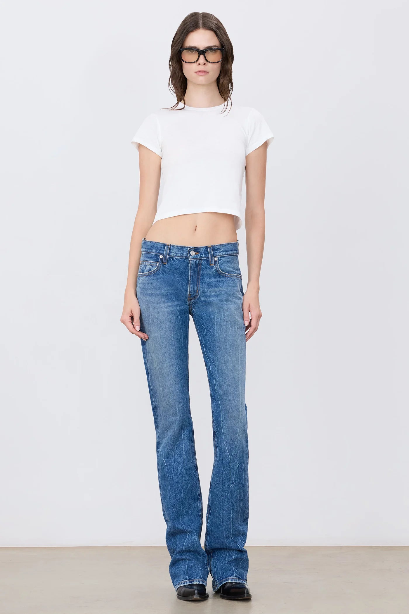 PRESLEY LOW RISE BOOTCUT JEAN IN MEDIUM INDIGO