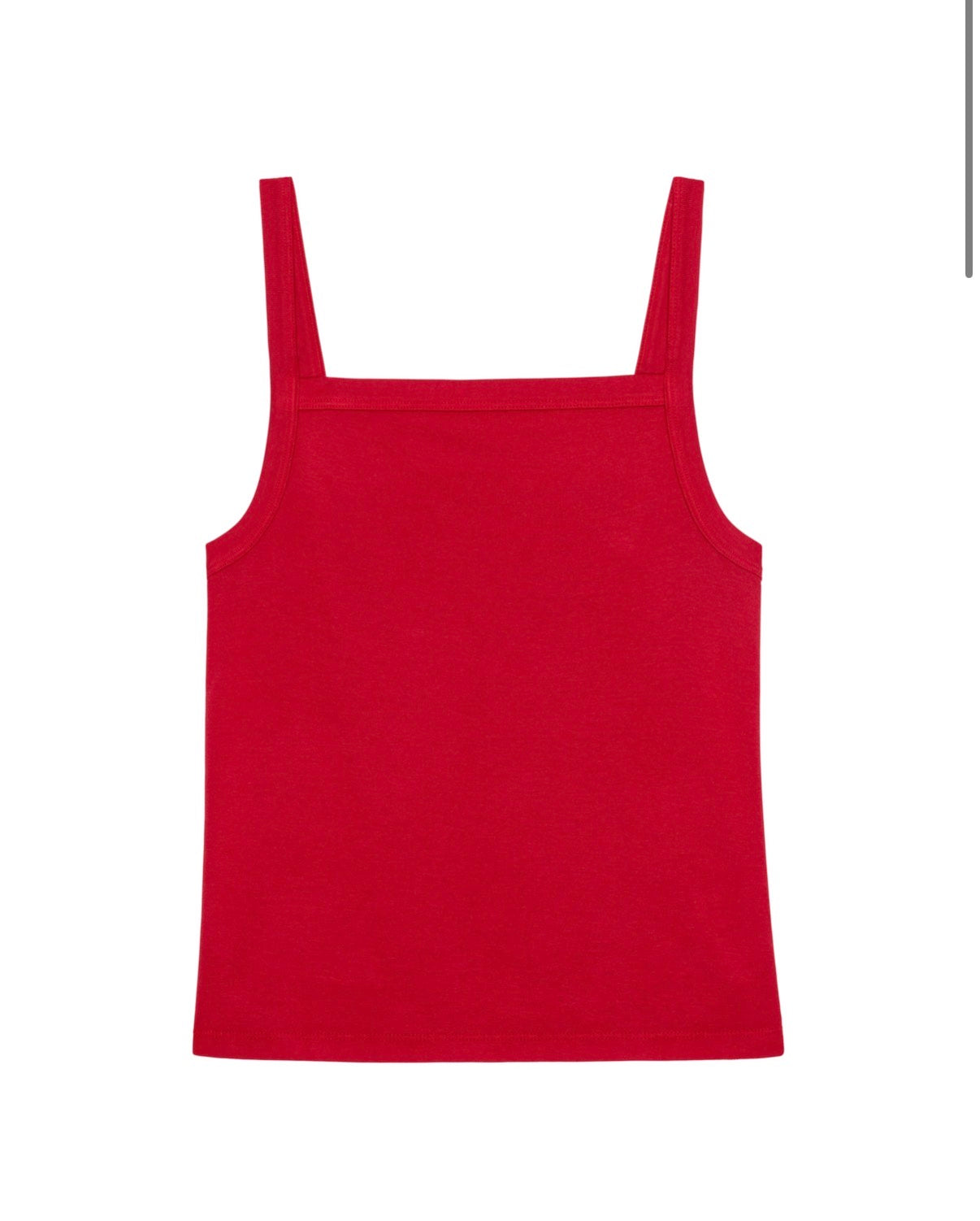 The Baby Rib Square Neck Tank in Bell Pepper