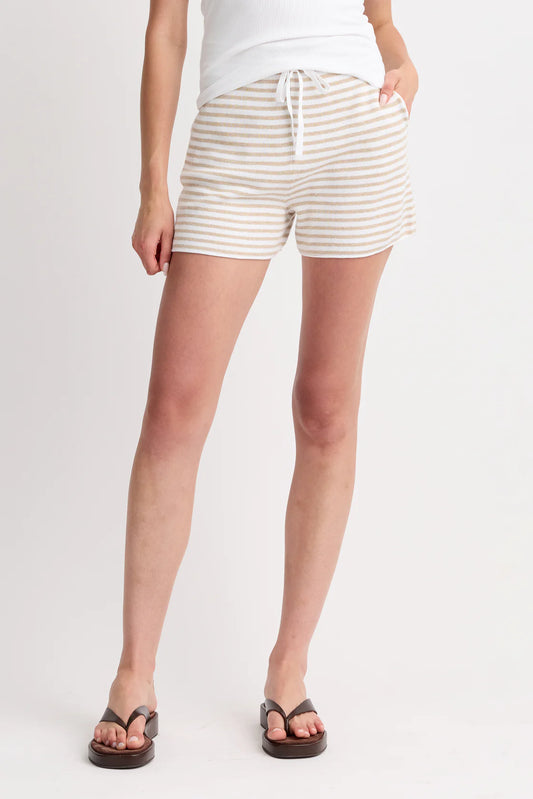 Warwick Short in Latte Stripe
