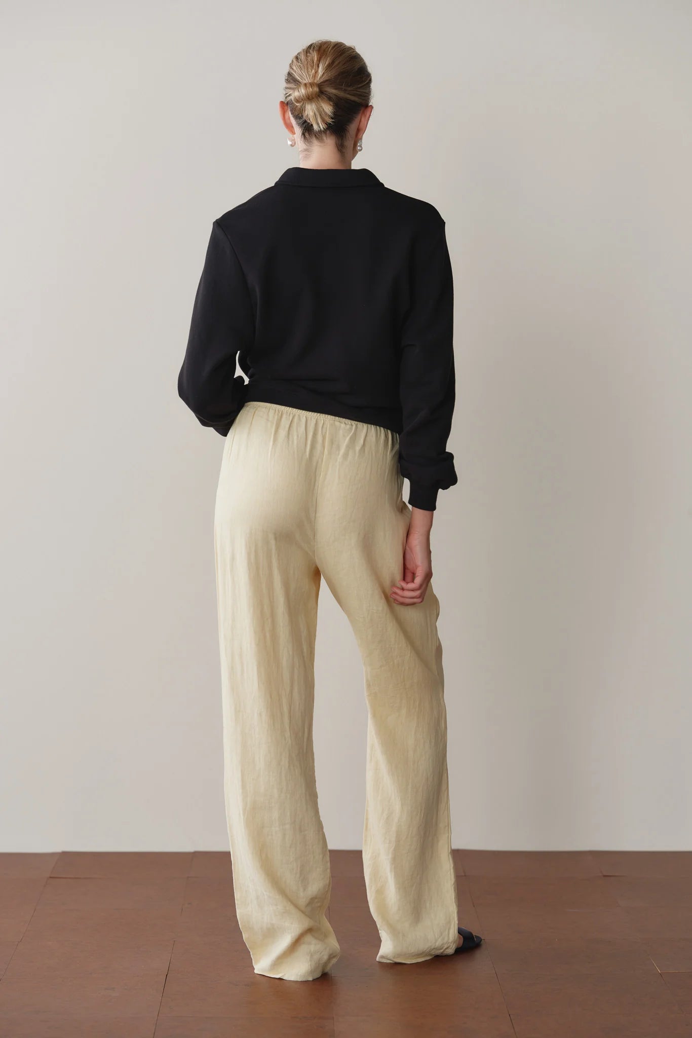 The Linen Simple Pant in Butter