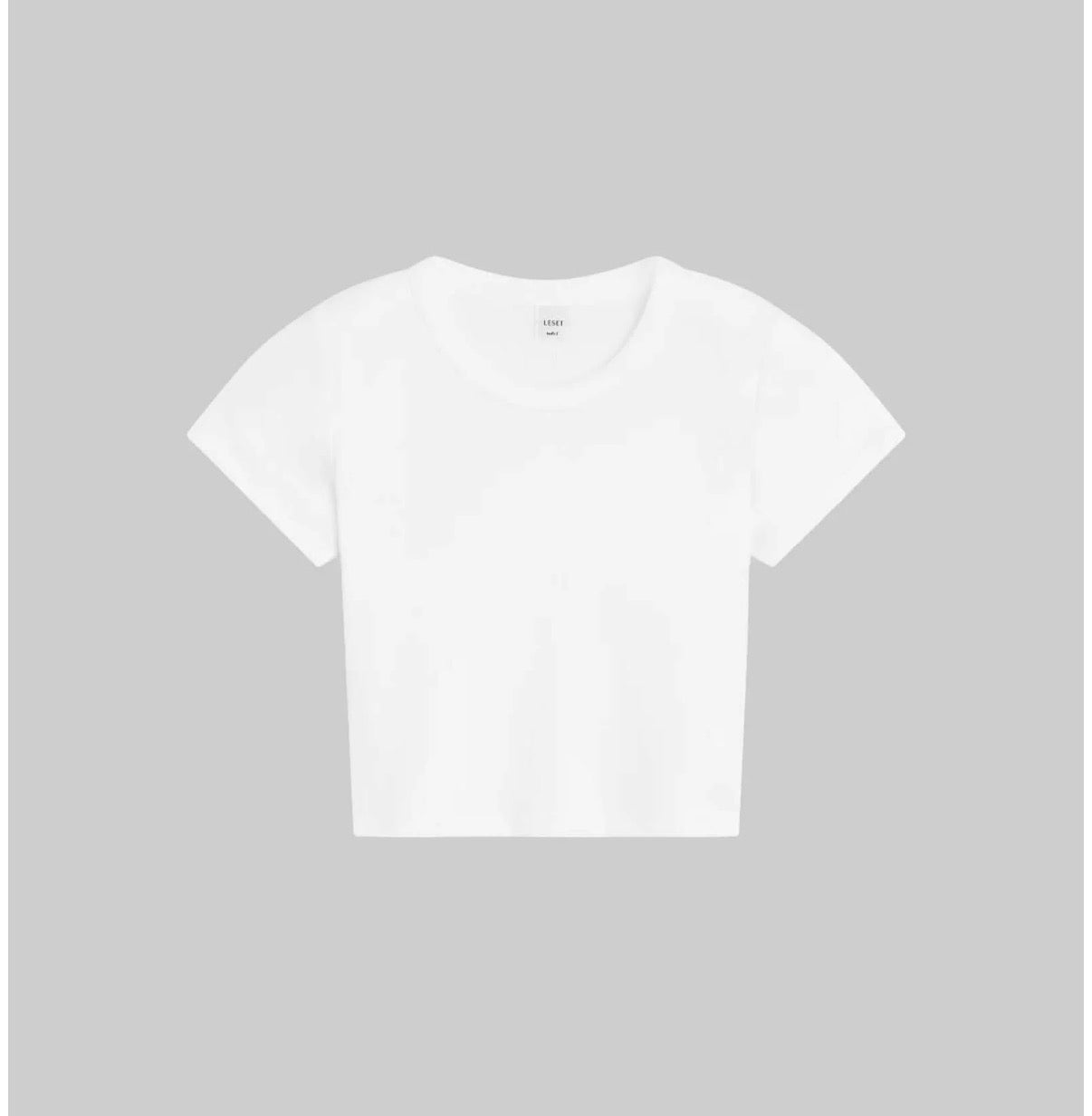 Kelly Crop Slim Fit Tee in White