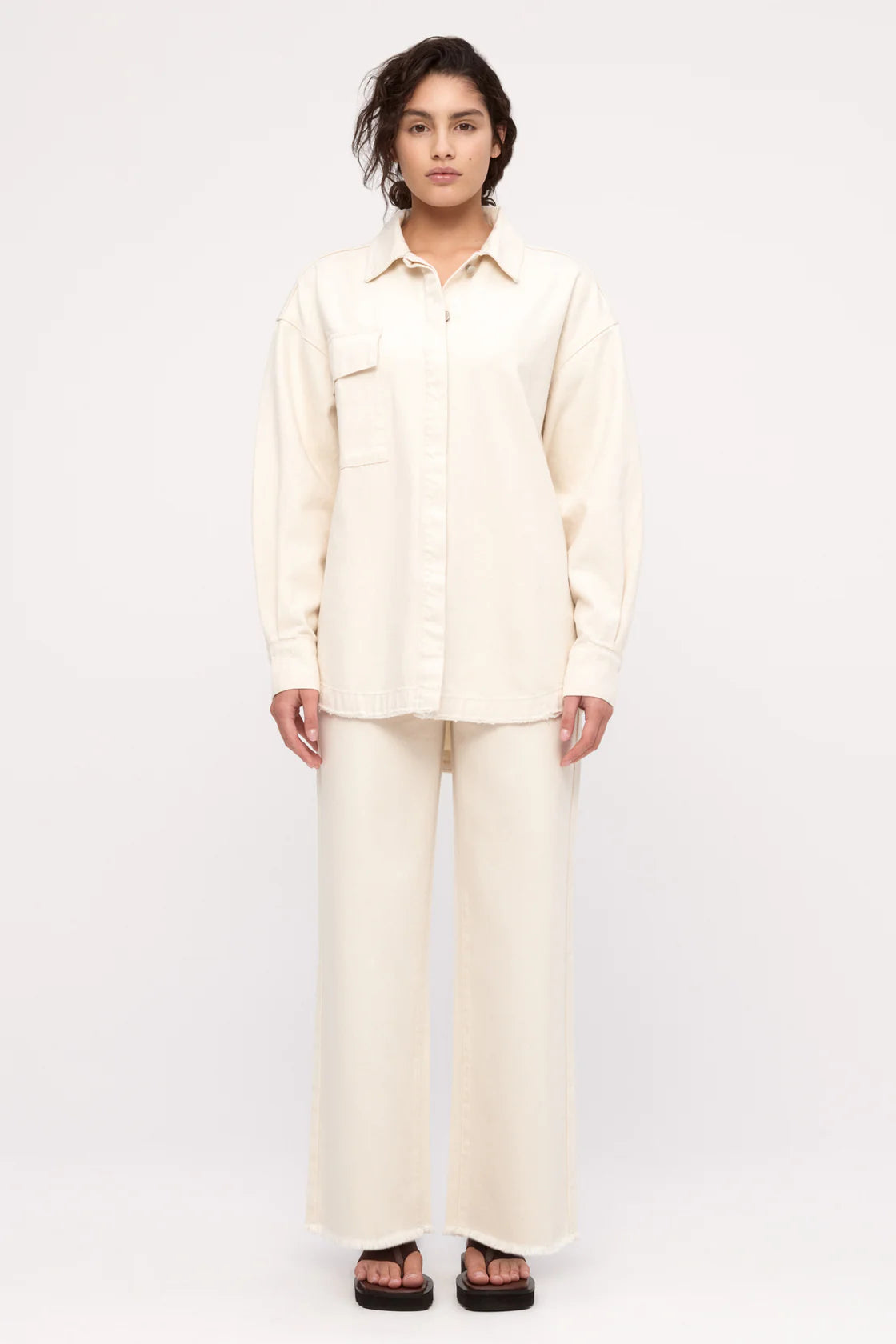 Organic Mid Rise Jean in Coconut