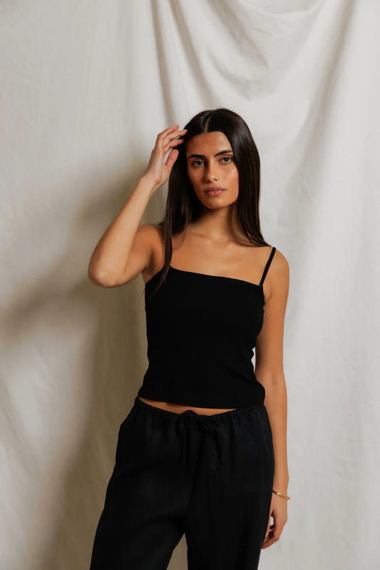 Structured Cami in True Black