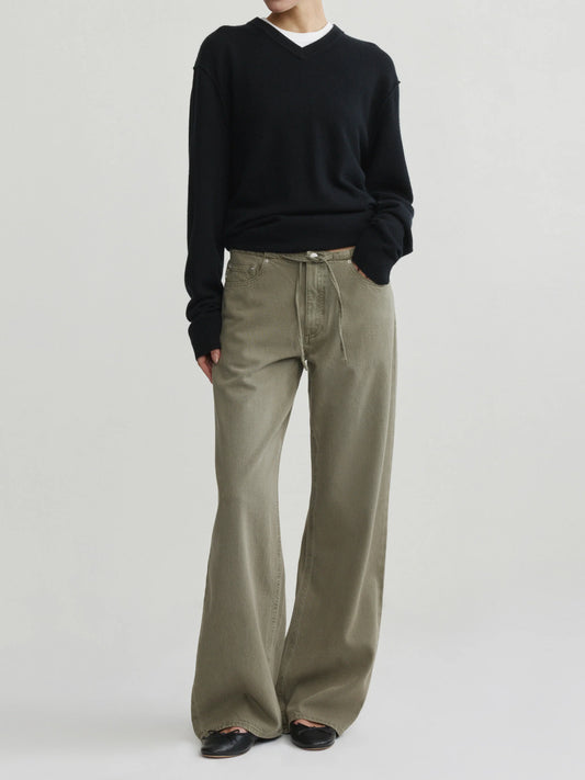 Sienna Low Slung Wide Leg Vintage Jean in Clover Aura