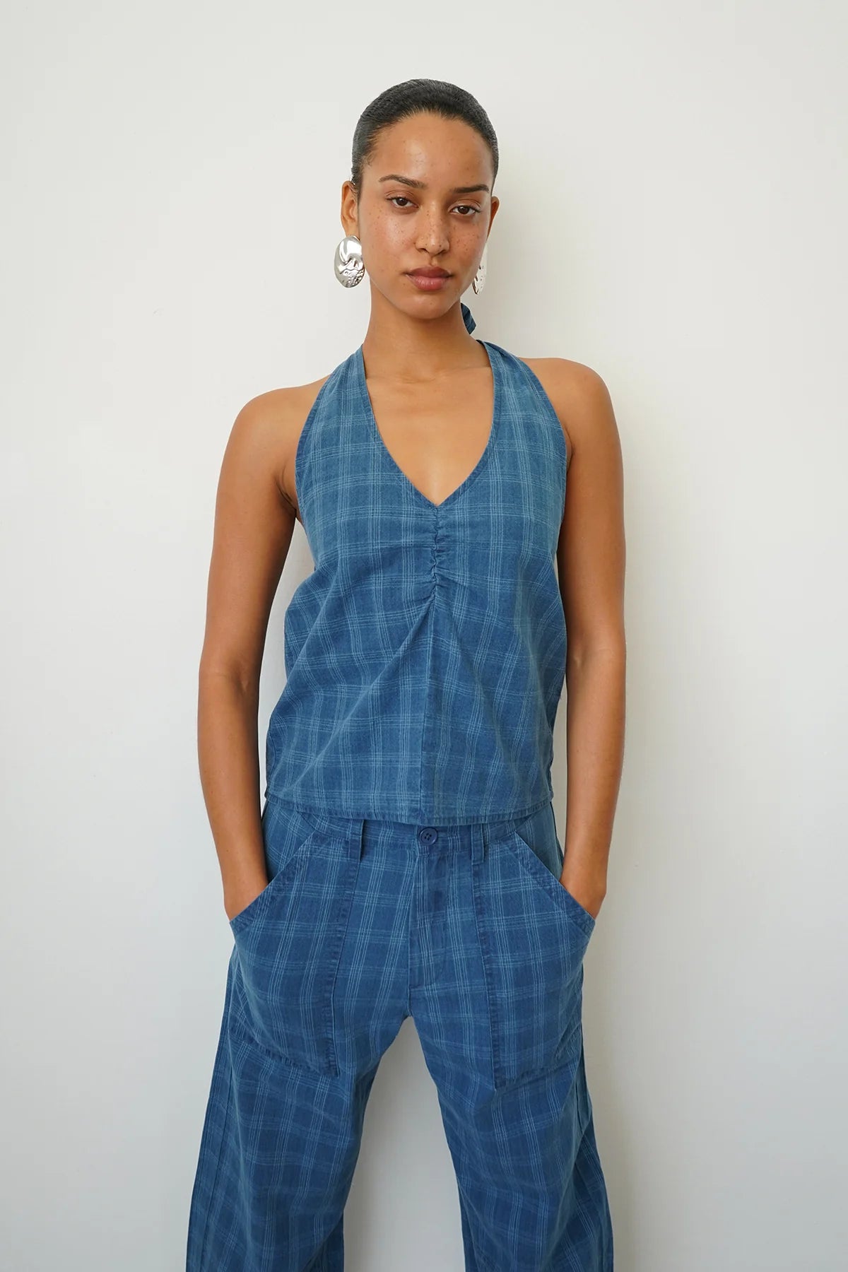 Cross Creek Plaid Pant in Vintage Blue Plaid