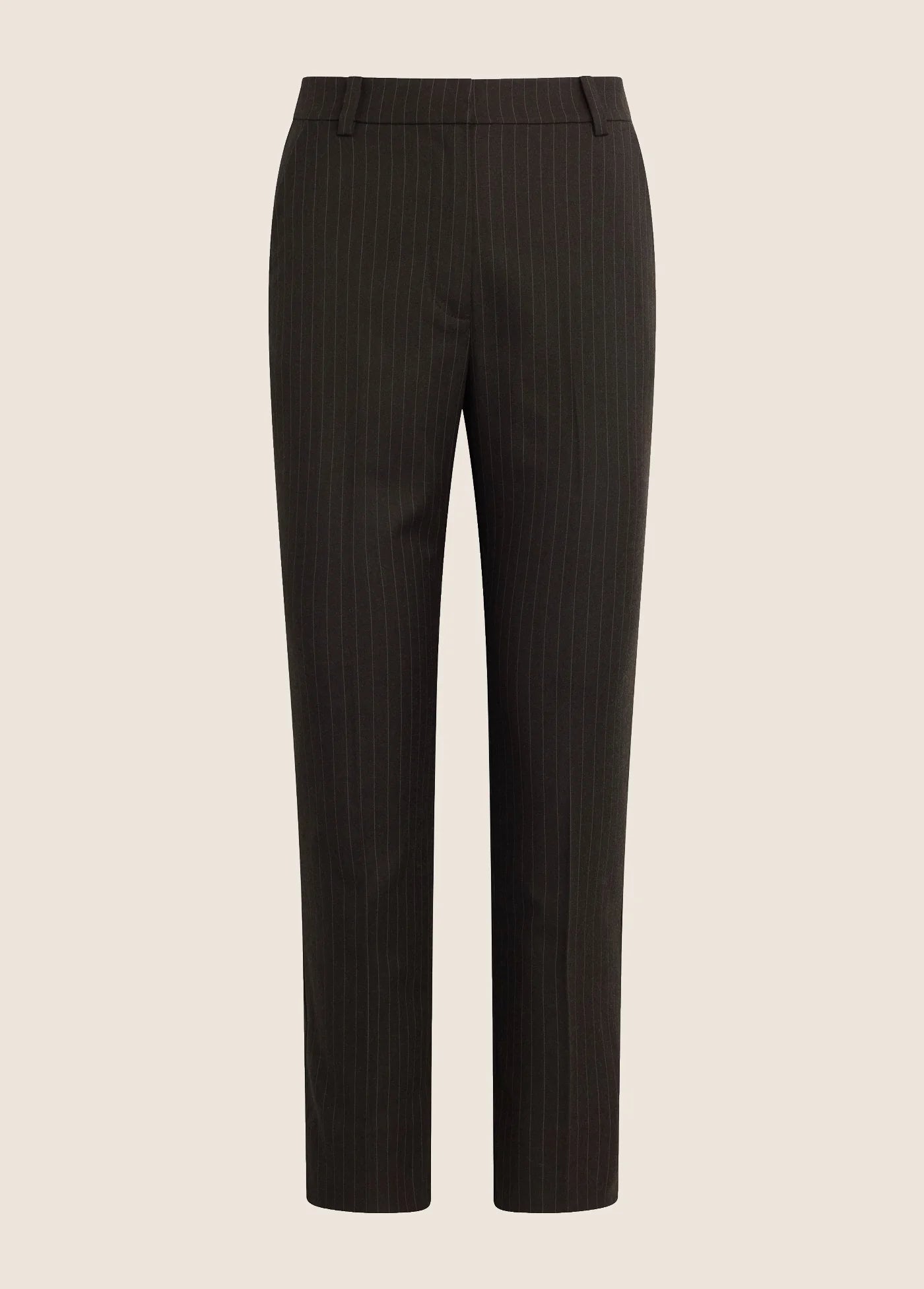The Favorite Cigarette Pant in Espresso Pinstripe