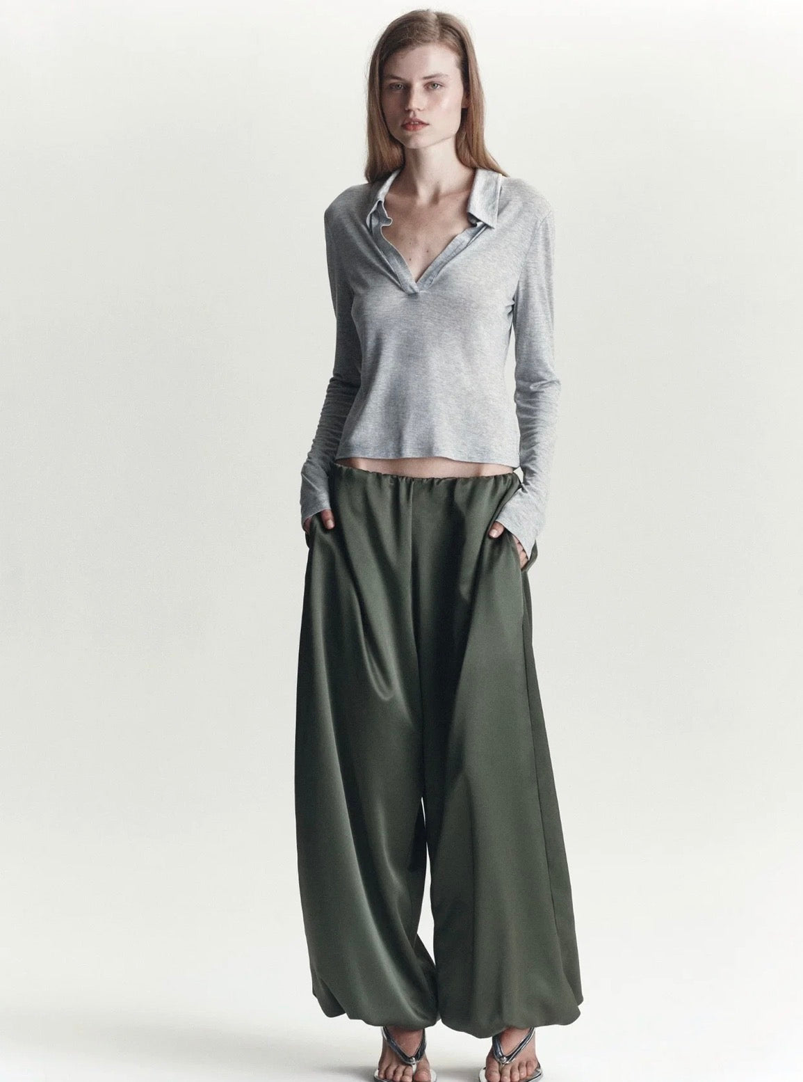 Elemental Sheer Polo in Gray