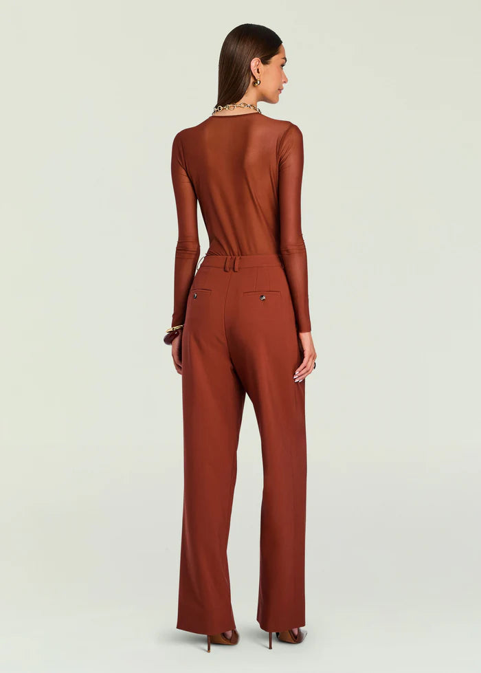Agnes Mesh Bodysuit in Copper Clay