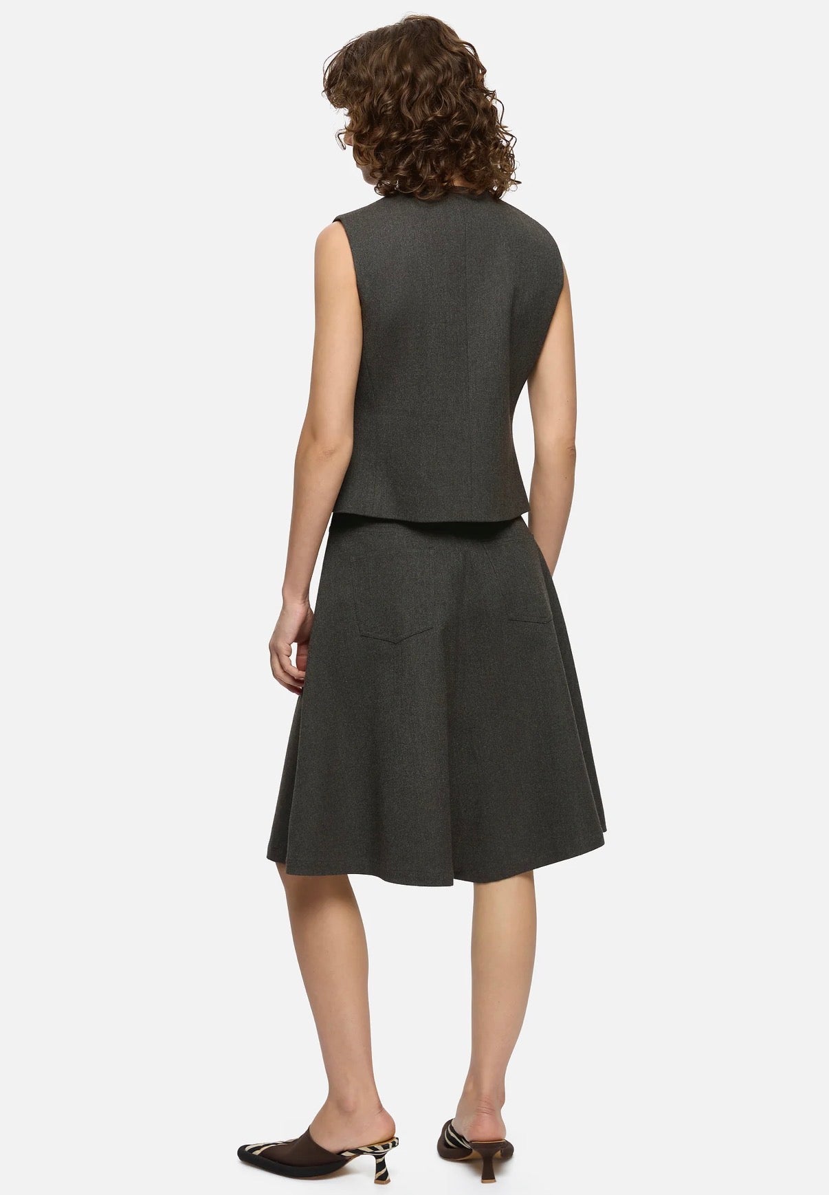 Jasmine Vest in Charcoal