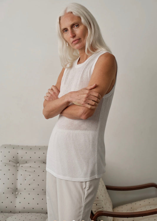 The Knit Shell in Powder