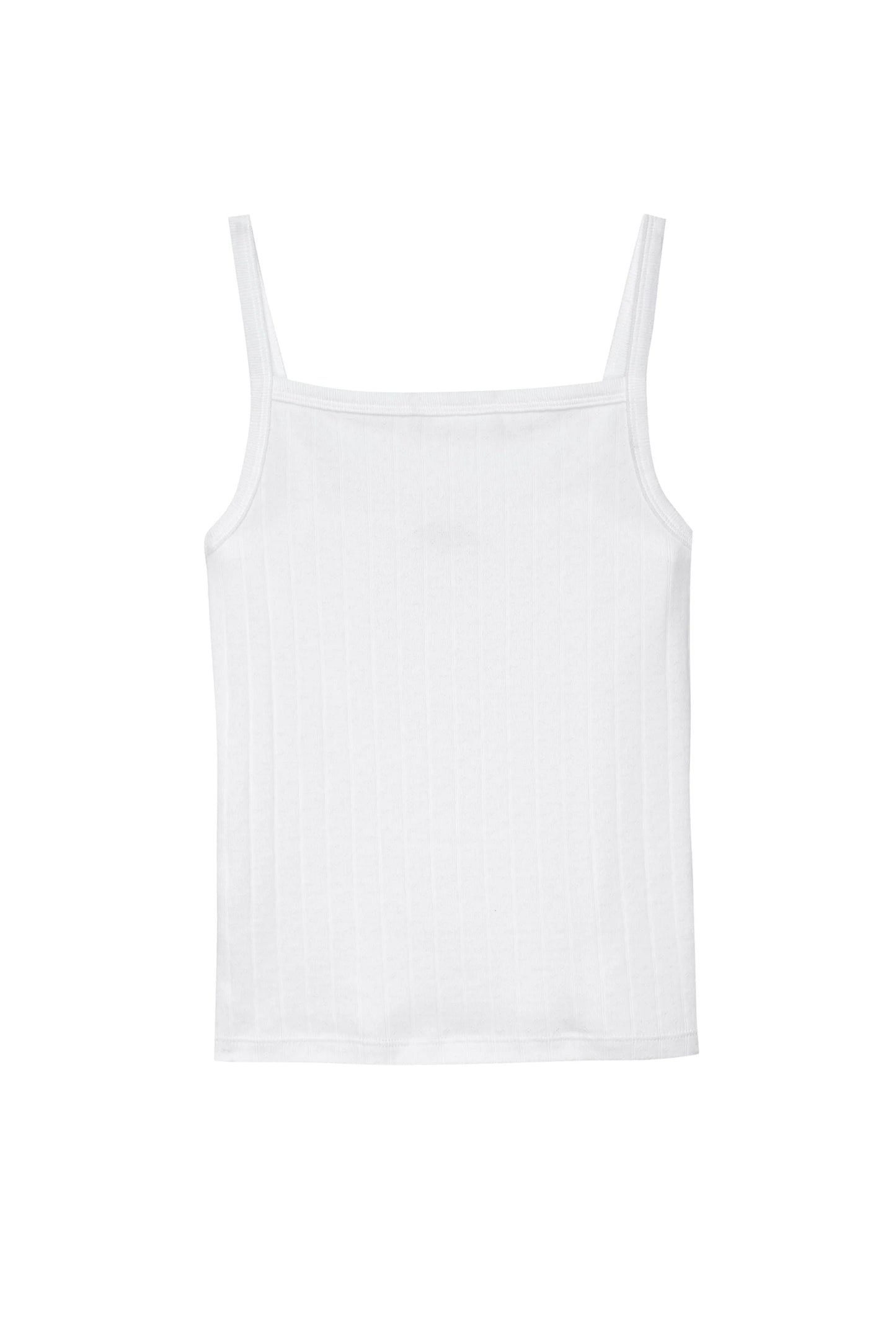 The Baby Rib Square Neck Tank in Powder