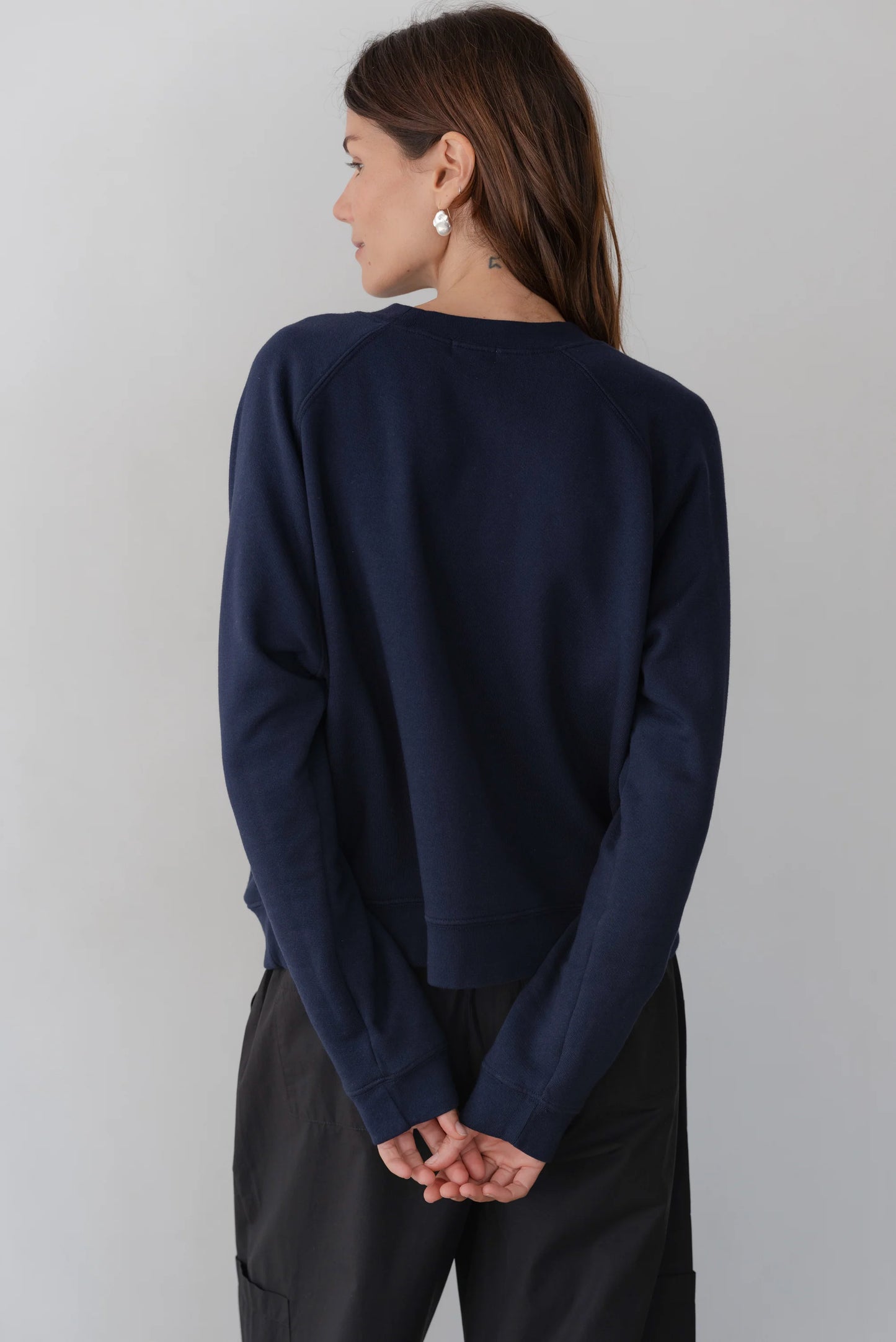 Eco-Terry Crewneck in Navy