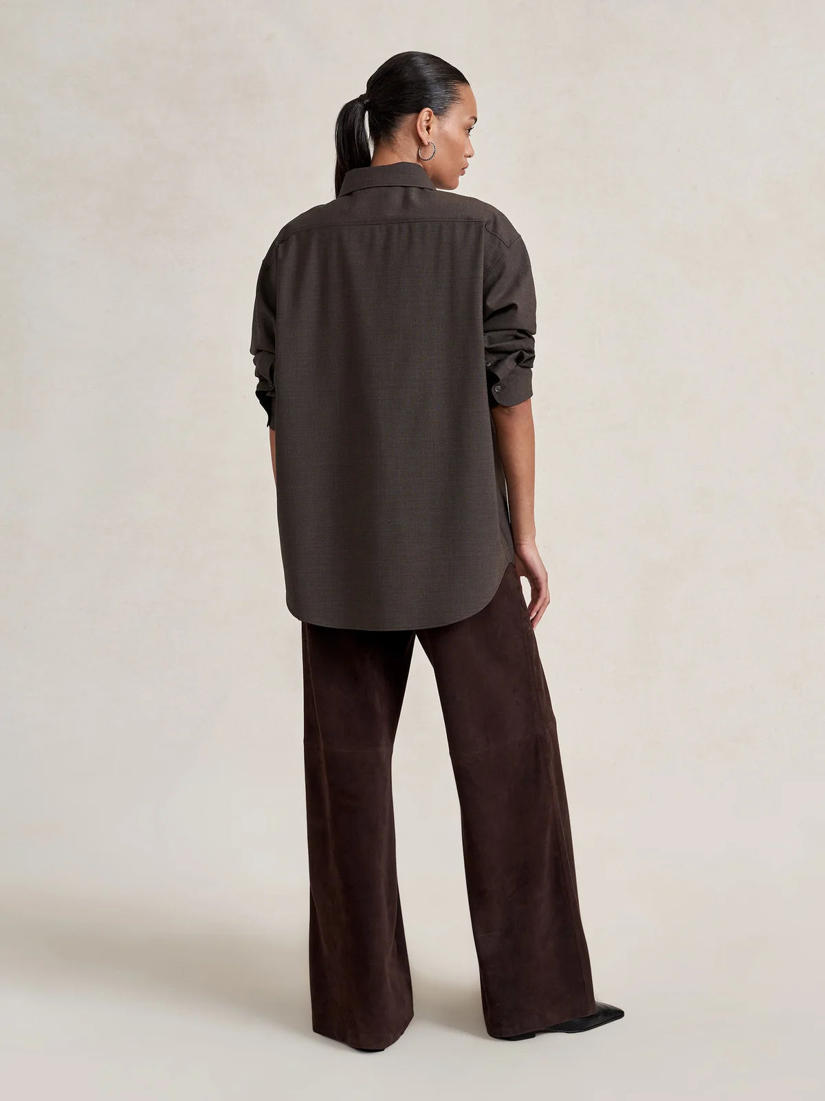 Suede Colby Pant in Chocolate