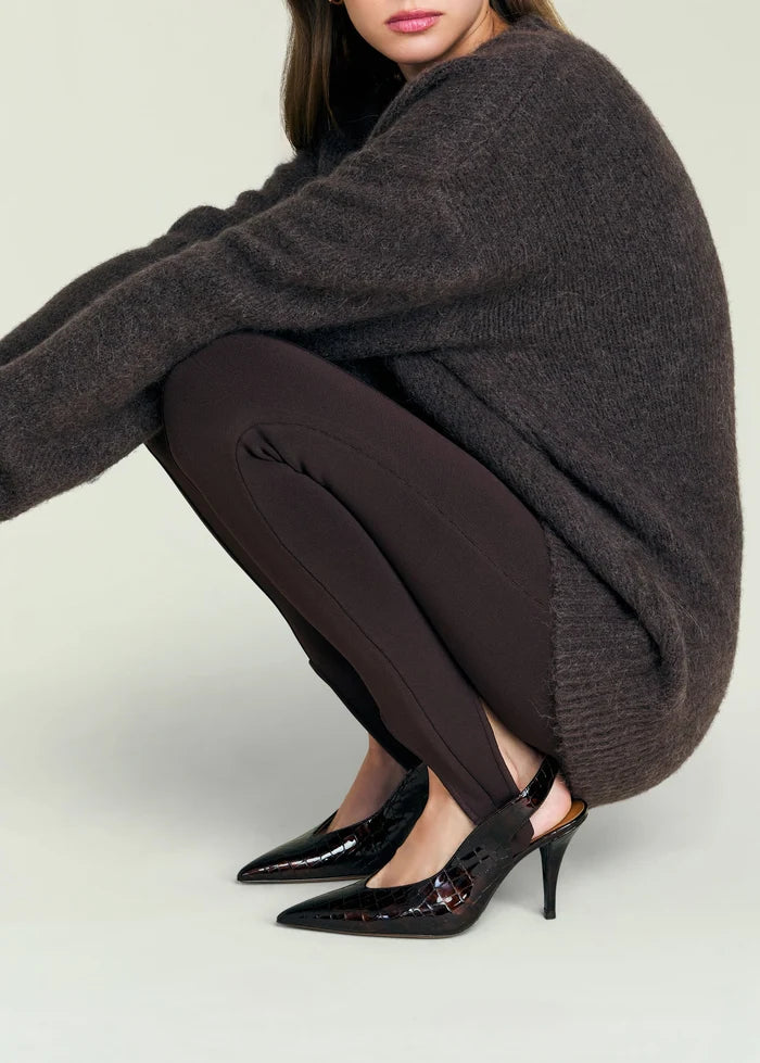 Kelsey Stirrup Legging in Slate Brown