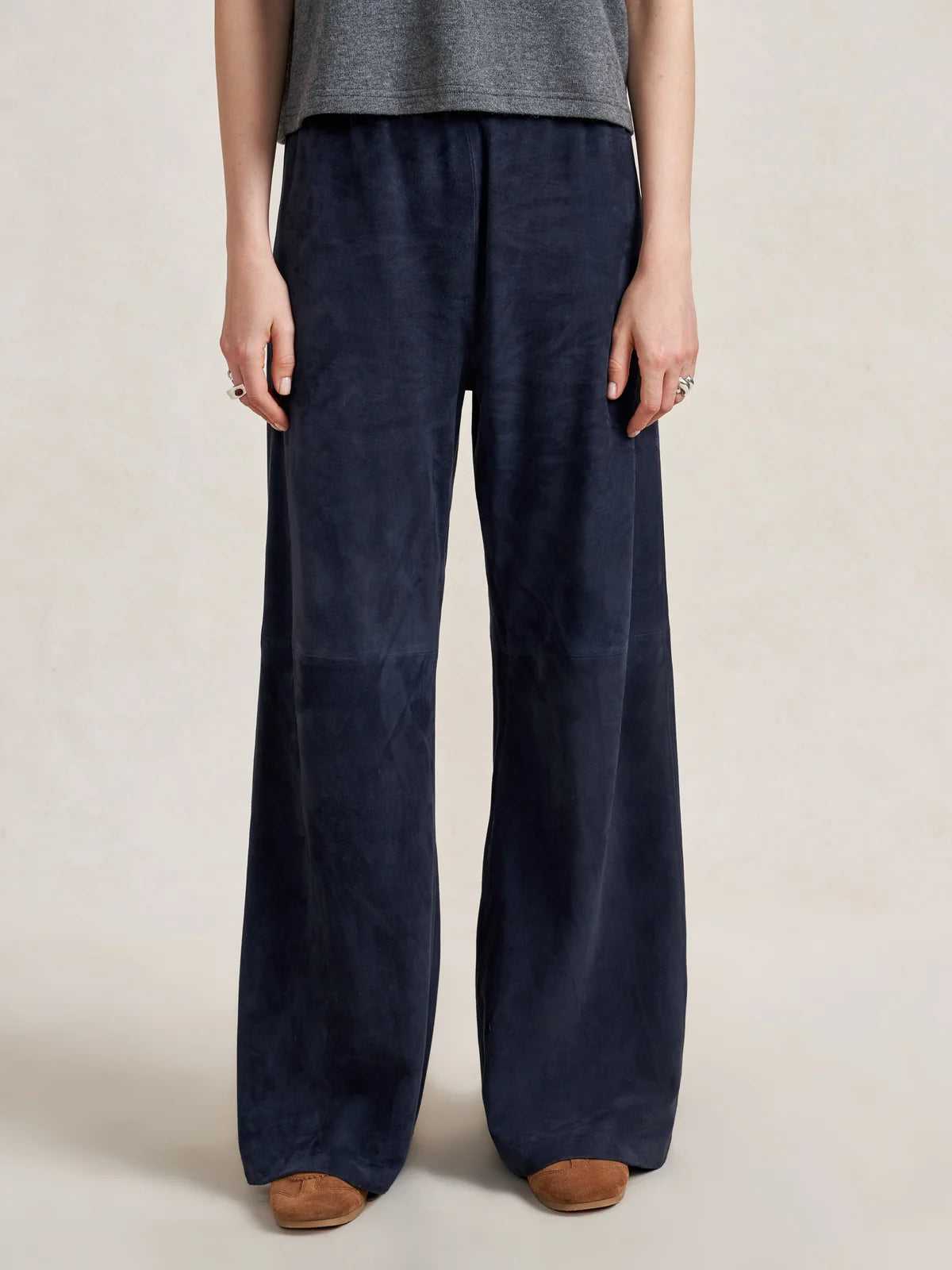 Suede Colby Pant in Navy