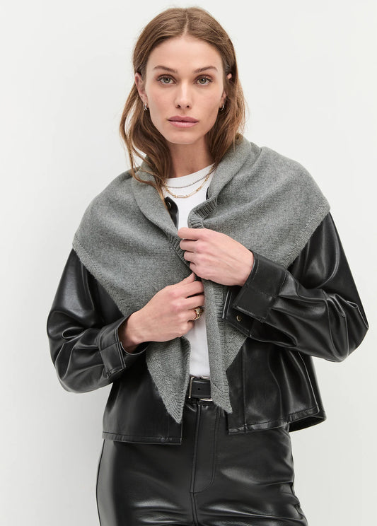 The Triangle Scarf in Grey Heather