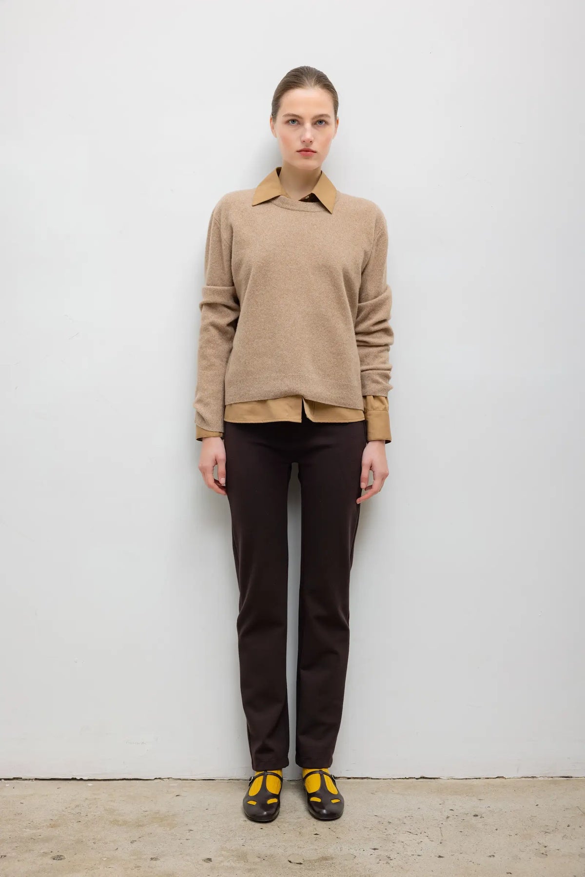 Rio High Waist Straight Pant II in Chocolate