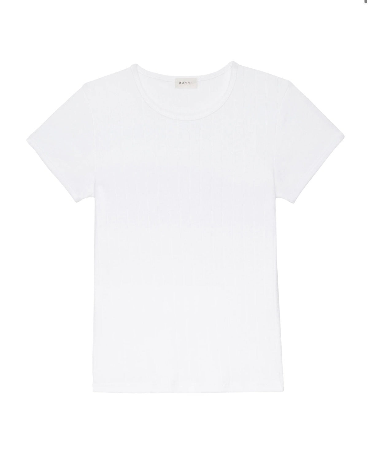 The Pointelle Baby Tee in Powder