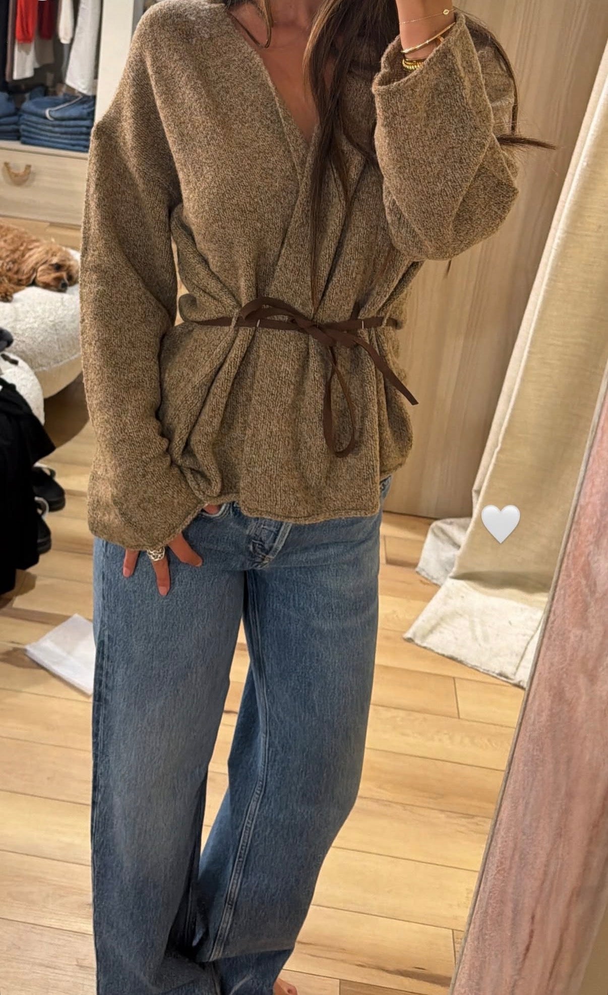 Alina Belted Cardigan in Timber