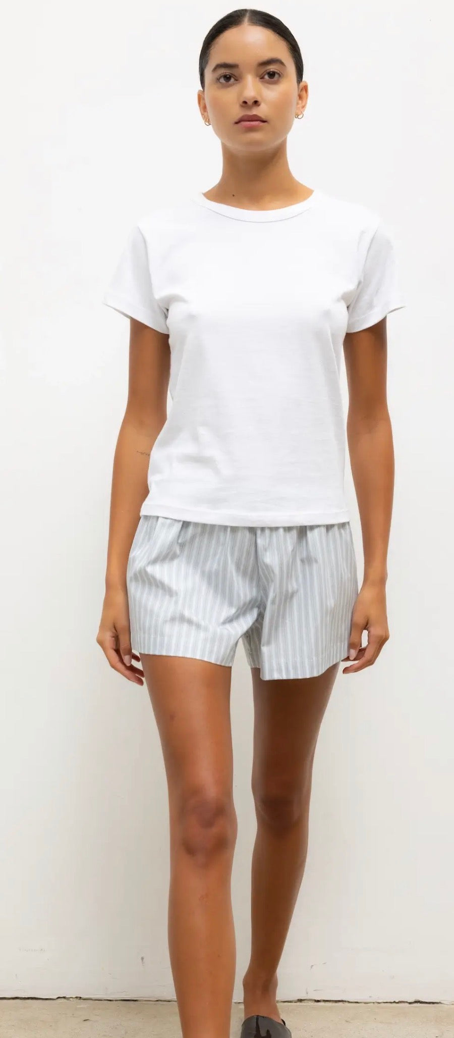 Yoshi Stripe Summer Short in Sterling Stripe