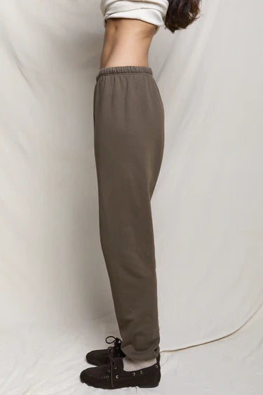 Stevie Fleece easy Swetapant in Dark Olive