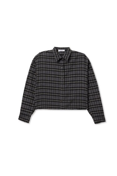 Tate Button Down Shirt in Black Plaid