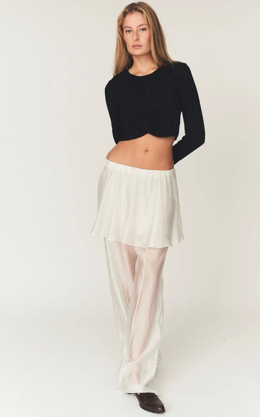 Gillian Peplum Pants in Cream