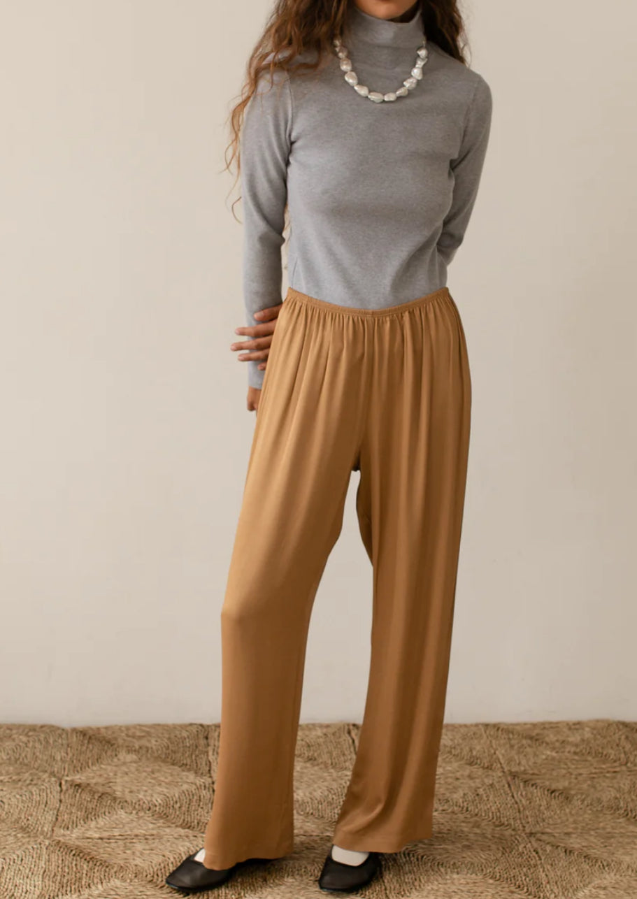 Satiny Simple Pant