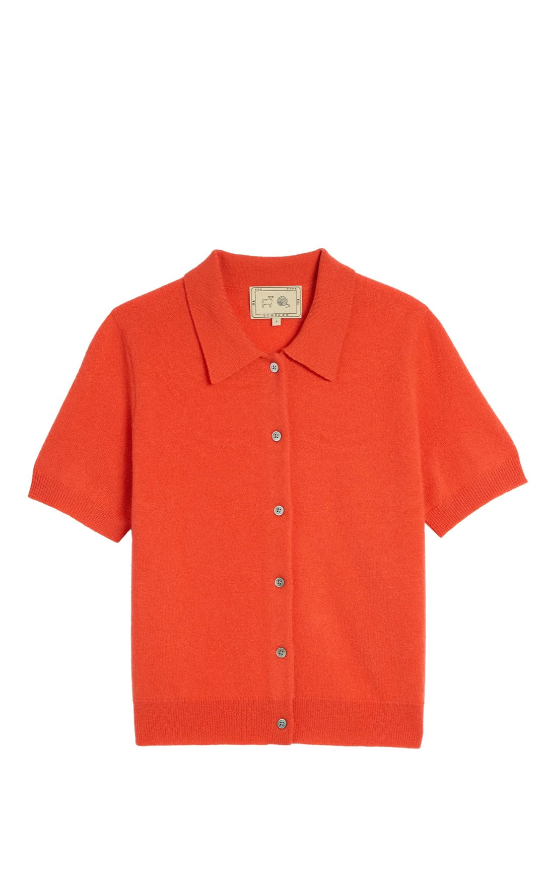 Leslie Cashmere Cardigan in Poppy