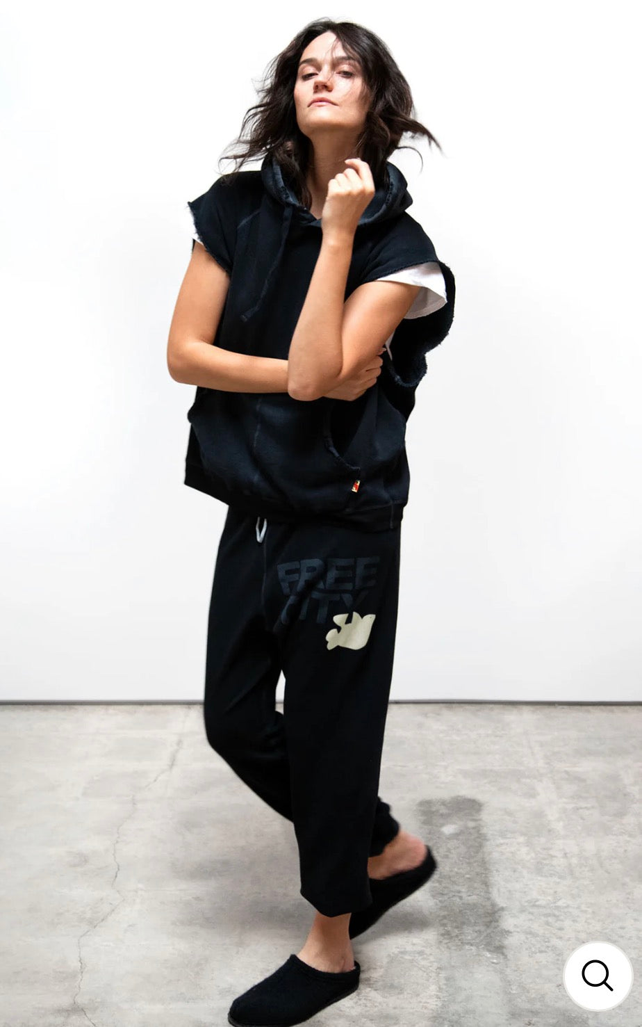 Freecity Large Sweatpant in Blackspace Cream