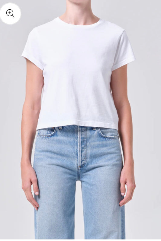 Adine Shrunken Tee in White