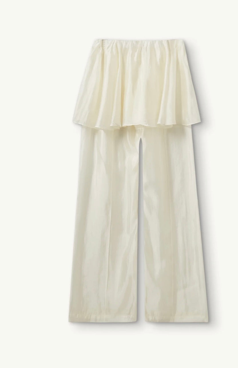 Gillian Peplum Pants in Cream