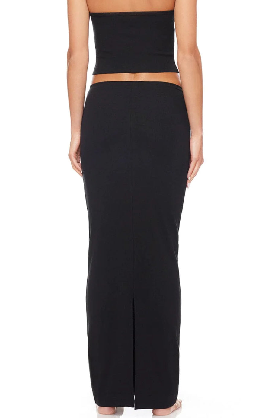 Emma Butter Rib Skirt in Black