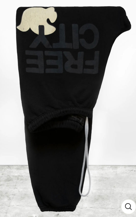 Freecity Large Sweatpant in Blackspace Cream