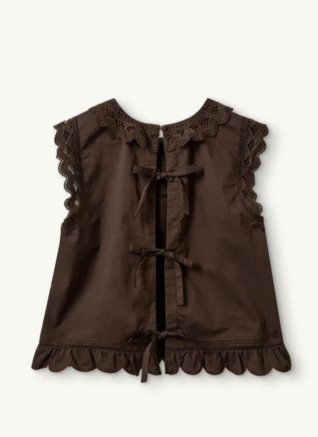 Kristen Cloth Top in Chocolate Brown