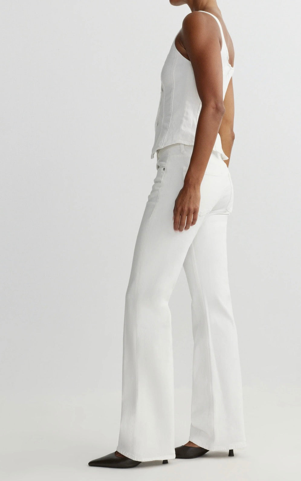 Bella Slim Boot Mid Rise 33' in White