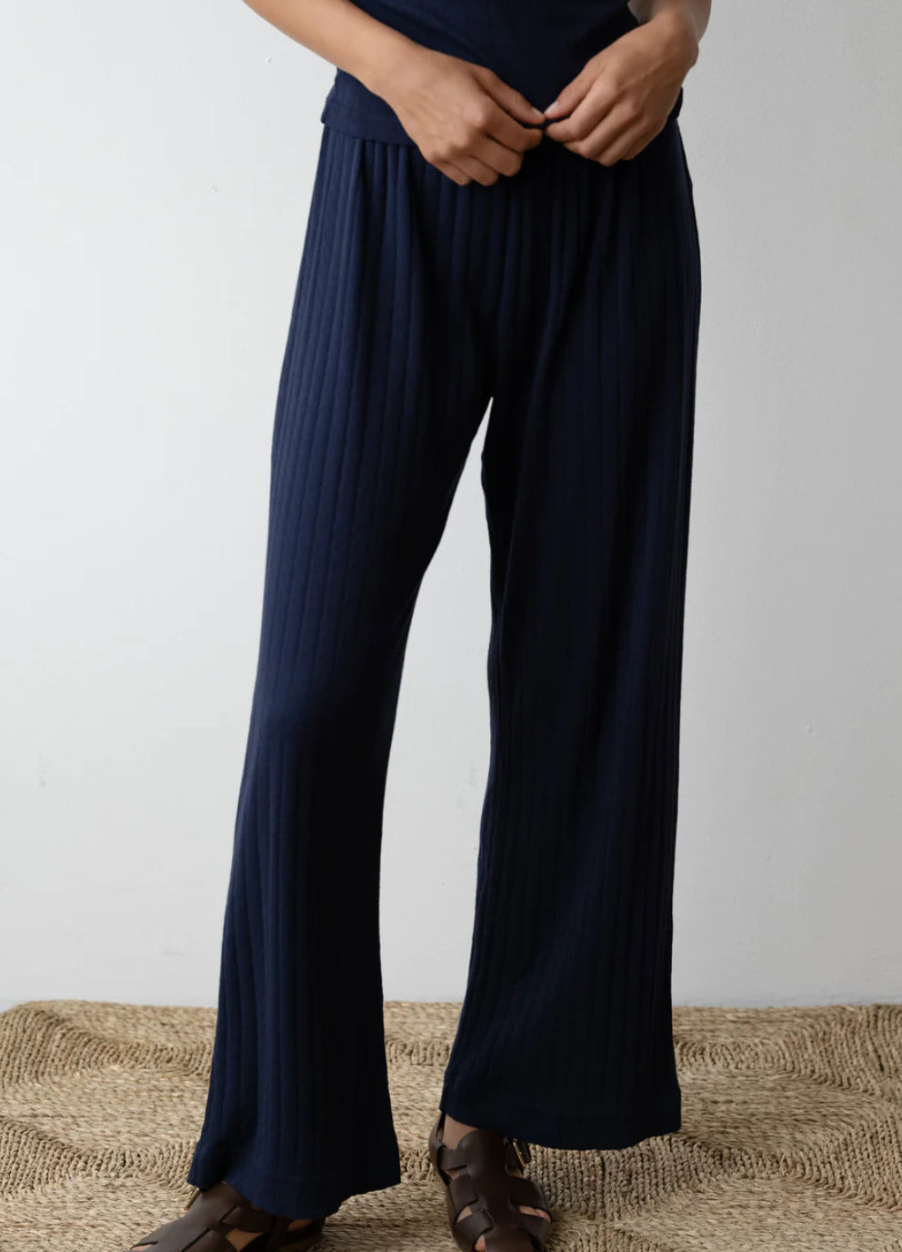 The Pointelle Simple Crop Pant