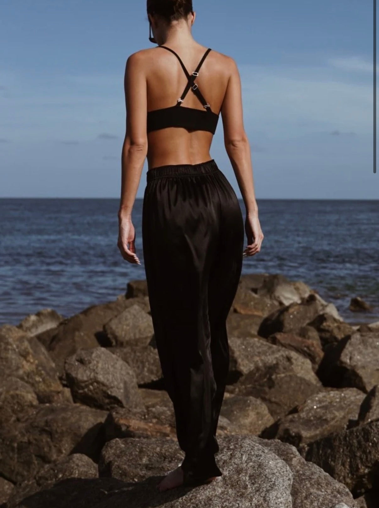 Silk Pants in Black