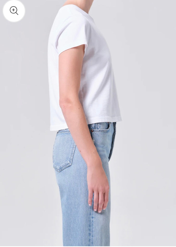 Adine Shrunken Tee in White