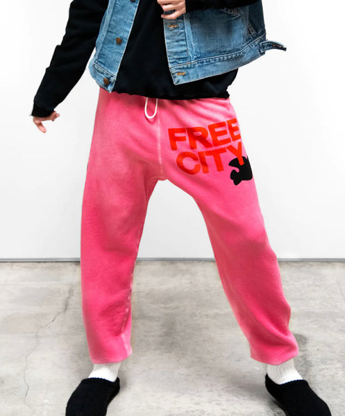 Free city sweatpants online pink