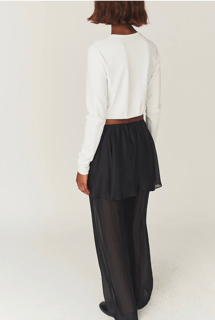 Gillian Peplum Pants in Black