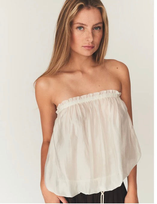 Gillian Balloon Top in White