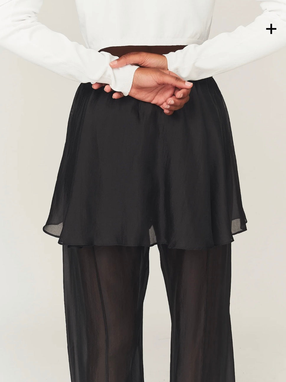 Gillian Peplum Pants in Black