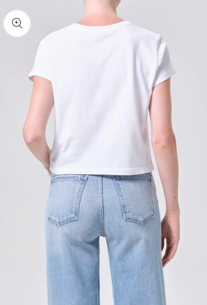 Adine Shrunken Tee in White