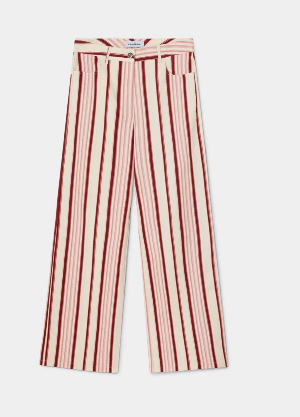 Leroy Pink Striped Twill Pants