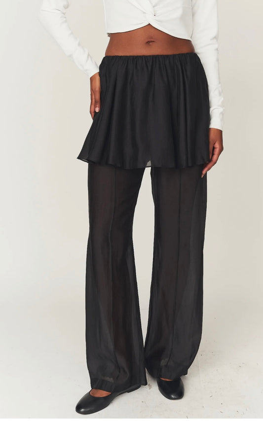 Gillian Peplum Pants in Black