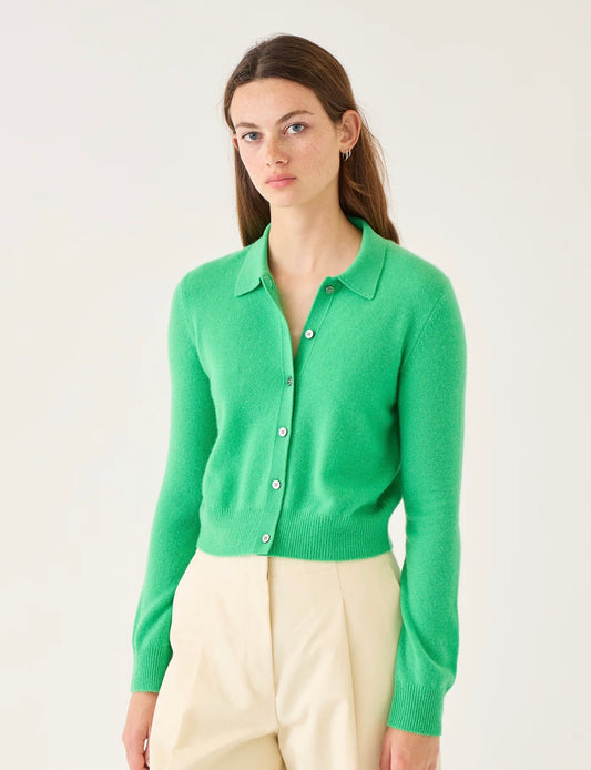 Wendy Cashmere Cardigan in Verdant